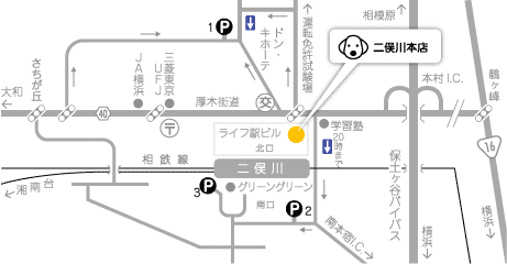 二俣川本店へのアクセス