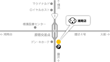 湘南店へのアクセス